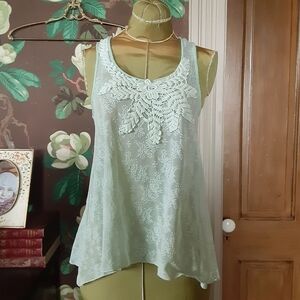 ROBIN-K Lacey Fairy Sleeveless Top